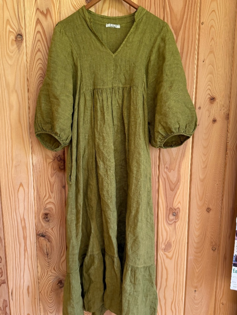 Green Linen Dress